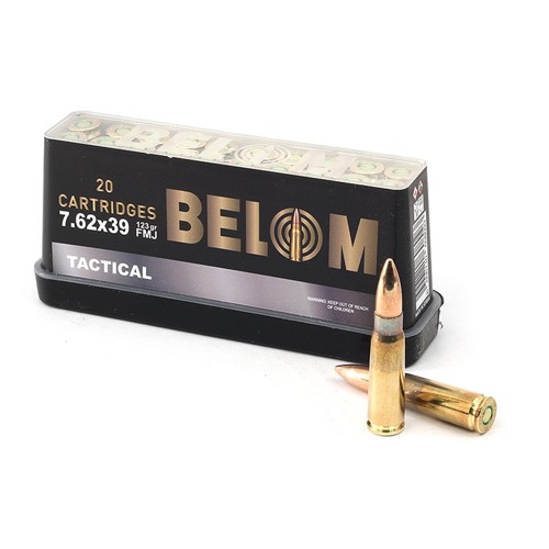 BELOM 7.62x39 123gr Full Metal Jacket Brass Ammunition | 20 Rounds for sale at KYGUNCO.