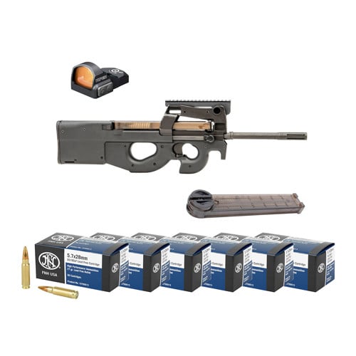 FN AMERICA PS90 5.7x28 16.04" 50rd Semi-Auto Rifle w/ Vortex Viper Red Dot + 300rds of FN Ammo for sale at KYGUNCO.