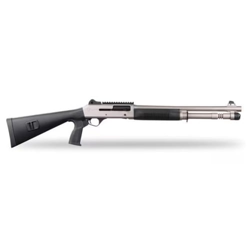 PANZER ARMS M4 Marine Grade Tactical 12 Gauge 3" 18.5" 5rd Semi-Auto Shotgun | Nickel for sale at KYGUNCO.
