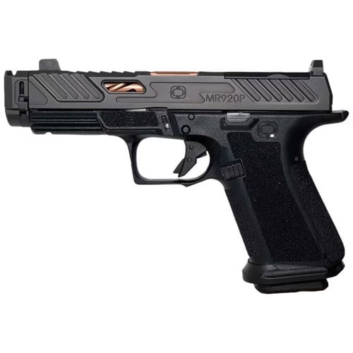 SHADOW SYSTEMS MR920P 9mm 5" (4" w/ 1" Compensator) 15rd Optic Ready Pistol | Black + Bronze Barrel for sale at KYGUNCO.