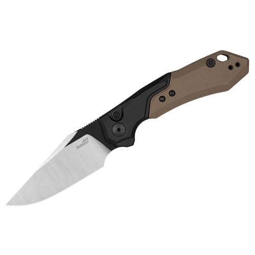 KERSHAW Launch 19 AUTO Folding Knife 3.3" Clip Point Blade | Black & Brown Aluminum Handles w/ G10 for sale at KYGUNCO.