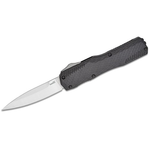 KERSHAW KNIVES Livewire OTF AUTO Knife 3.35" Spear Point Blade | Black Aluminum, Carbon Fiber Handle for sale at KYGUNCO.