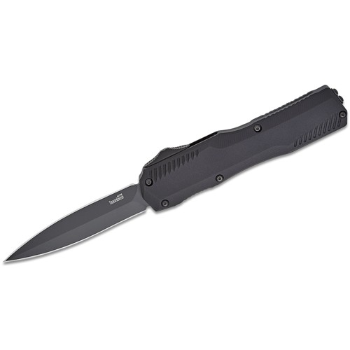 KERSHAW KNIVES Livewire OTF Auto Knife 3.45" Double Edge Dagger Blade | Black Aluminum Handles for sale at KYGUNCO.