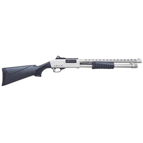 CITADEL Mariner 12 Gauge 3" 18.5" 4+1 Pump Shotgun | Nickel + Black Synthetic Stock for sale at KYGUNCO.