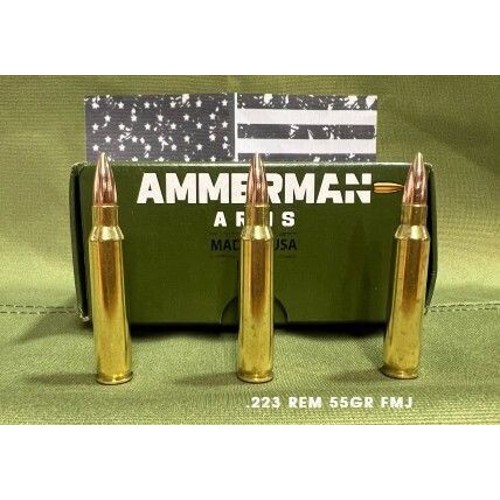 AMMERMAN ARMS 223 Rem 55gr Full Metal Jacket Ammunition | 20 Rounds for sale at KYGUNCO.