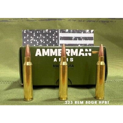 AMMERMAN ARMS 223 Rem 80gr HPBT Ammunition | 20 Rounds for sale at KYGUNCO.