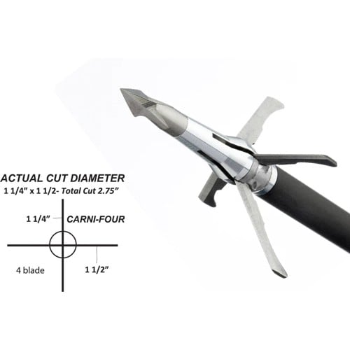 GRIM ERAPER BROADHEADS Pro Series 4-Blade 100gr 1-1/2"-1-1/4" Broadhead | 3 Pack for sale at KYGUNCO.