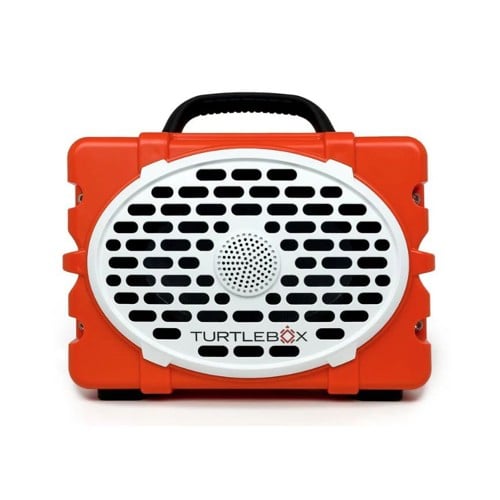 TURTLEBOX AUDIO Gen 2 Portable Waterproof Speaker | Orange & White for sale at KYGUNCO.