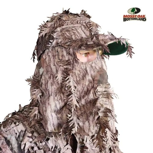 QUICKCAMO 2-in-1 3D Leafy Face Hooded Pullover | Mossy Oak Bottomland for sale at KYGUNCO.