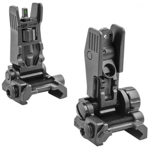 MEPROLIGHT FABS Flip Back Up Sights -Alum Blank Rear/Grn Frt for sale at KYGUNCO.