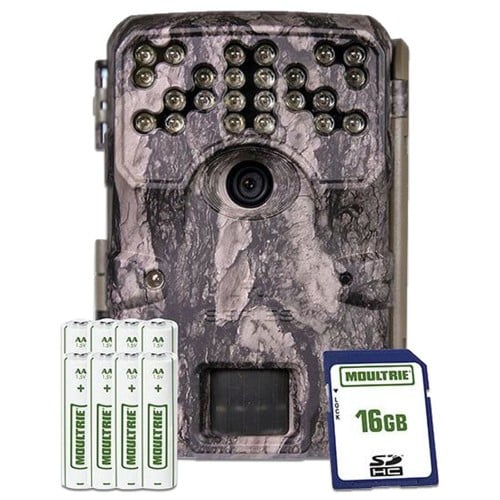 MOULTRIE A-900I Trail Camera Bundle (8 AA Batteries + 16GB SD Card) | Pine Bark for sale at KYGUNCO.