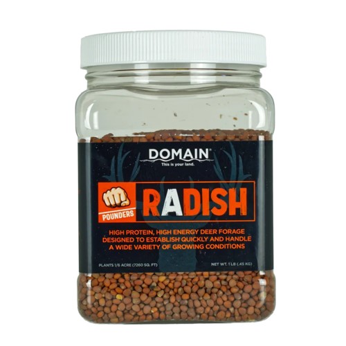 DOMAIN OUTDOORS Pounder - Radish 1/6 Acre Annual 1 lb for sale at KYGUNCO.