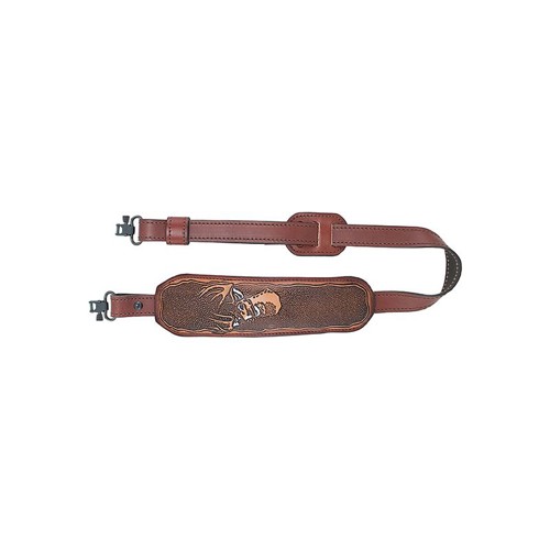 AA&E LEATHERCRAFT Trophy Gunsling, Leather Embossed Deer Head for sale at KYGUNCO.