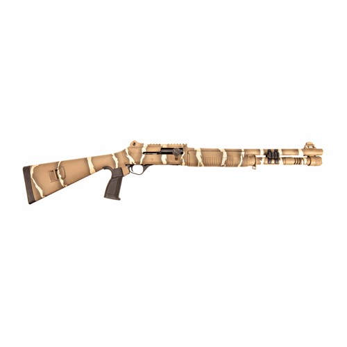 PANZER ARMS M4 Tactical ARGO 12 Gauge 3" 18.5" 5rd Semi-Auto Rifle - Desert Tiger for sale at KYGUNCO.