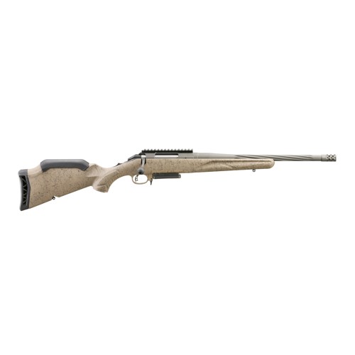 RUGER American Gen II Ranch 308 Win 16.1" 3rd Bolt Rifle w/ Spiral Fluted Barrel | FDE Splatter for sale at KYGUNCO.
