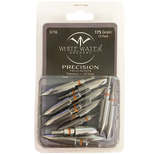 WHITEWATER ARCHERY Precision Field Points 5/16" 175gr, 12 Pack for sale at KYGUNCO.