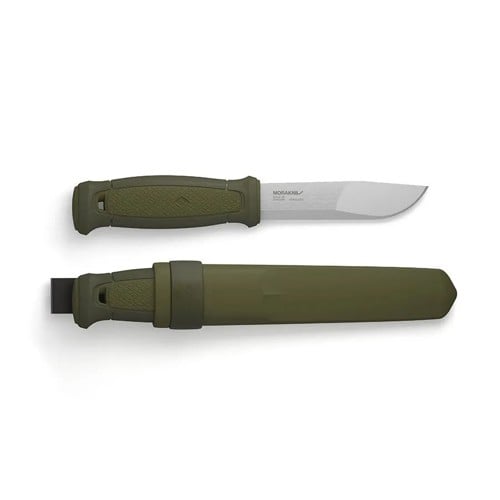 MORAKNIV Kansbol 4.3" Fixed Blade Knife | OD Green Handles + Plastic Sheath for sale at KYGUNCO.