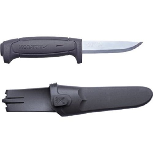MORAKNIV Basic 511 3.5" Fixed Blade Knife | Black + Plastic Sheath for sale at KYGUNCO.
