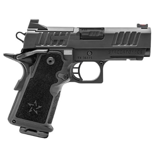 STACCATO CS 9mm 3.5" 16rd Optic Ready Pistol + DLC Barrel | Black TacTexture for sale at KYGUNCO.