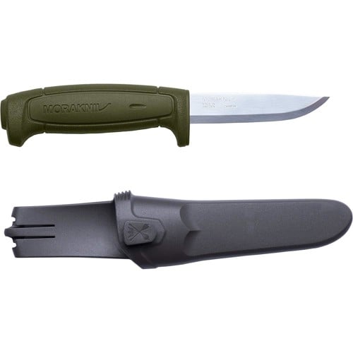 MORAKNIV Mora Basic 511 3.5" Drop Point Fixed Blade Knife | Military Green w/ Plastic Sheath for sale at KYGUNCO.