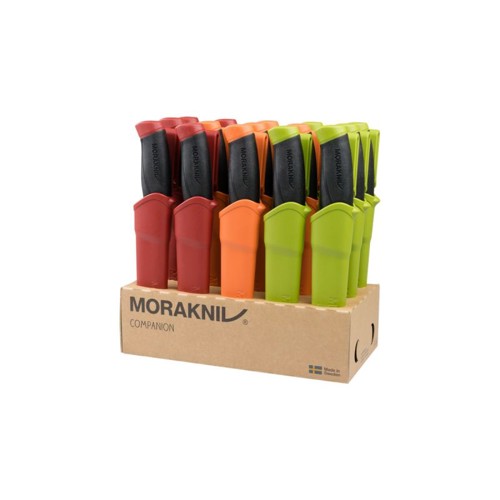 MORAKNIV Companion Fixed 4" Clip Point Blade Knife + Plastic Sheath (Leaf Color Mix) for sale at KYGUNCO.