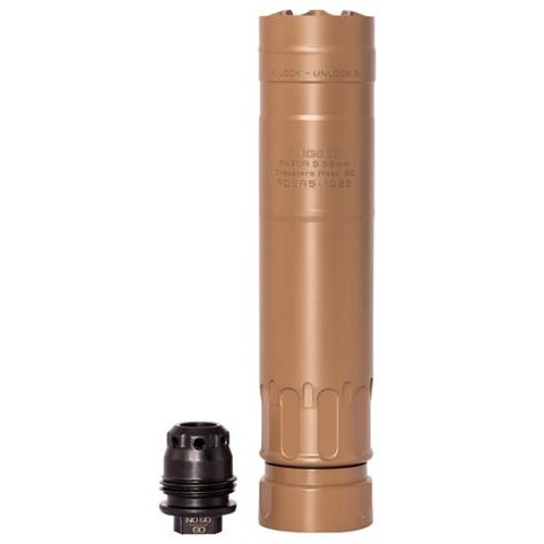 RUGGED SUPPRESSORS Razor 556 22 Cal 5.56mm 6.40 L FDE/SS 1228 M2 QD for sale at KYGUNCO.
