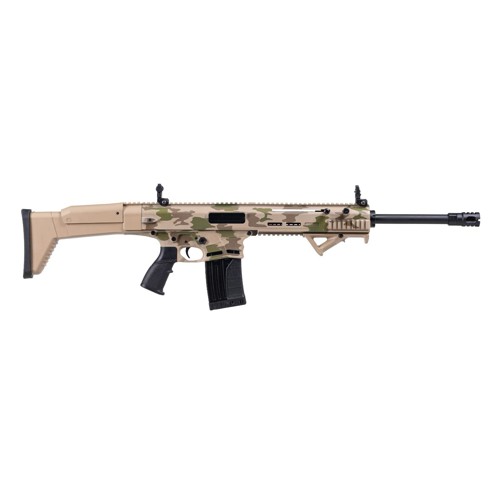 PANZER ARMS SCRXII Tactical 12 Gauge 3" 18.5" 5rd Semi-Auto Rifle | FDE + MultiCam for sale at KYGUNCO.