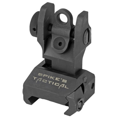 SPIKES TACTICAL Rear Folding Sight Black for sale at KYGUNCO.