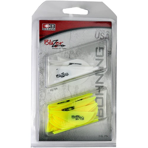 BOHNING Blazer Vane Combo 36 Pack, White / Neon Yellow for sale at KYGUNCO.