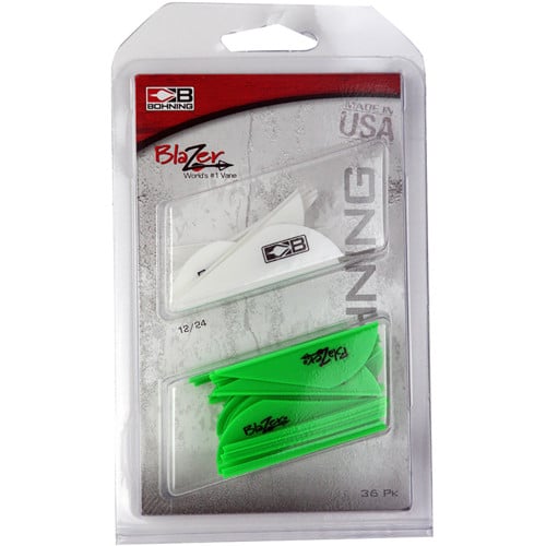 BOHNING Blazer Vane Combo 36 Pack, White / Neon Green for sale at KYGUNCO.