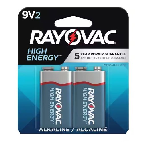 RAYOVAC 9V HIGH ENERGY 2 SINGLE PACK for sale at KYGUNCO.