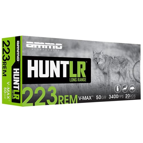 AMMO INC 223 Rem 50Gr V-Max Hunt LR 20rd for sale at KYGUNCO.