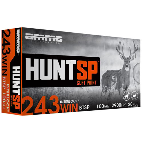 AMMO INC 243 Win 100Gr Hunt SP 20rd for sale at KYGUNCO.