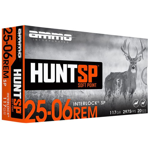 AMMO INC 25-06 Rem 117Gr Hunt SP 20rd for sale at KYGUNCO.