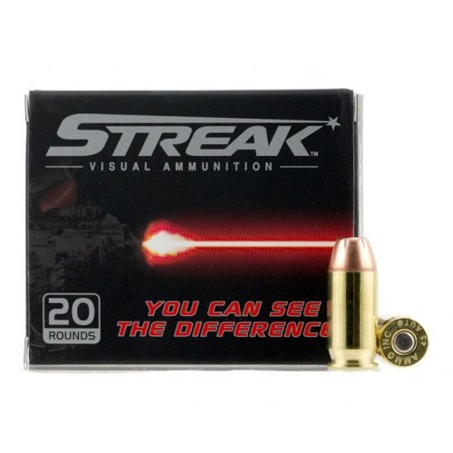 AMMO INC 45 Auto 230Gr JHP Streak Defense 20rd for sale at KYGUNCO.