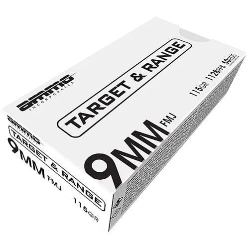 AMMO INC 9mm 115Gr FMJ Target & Range 50rd for sale at KYGUNCO.