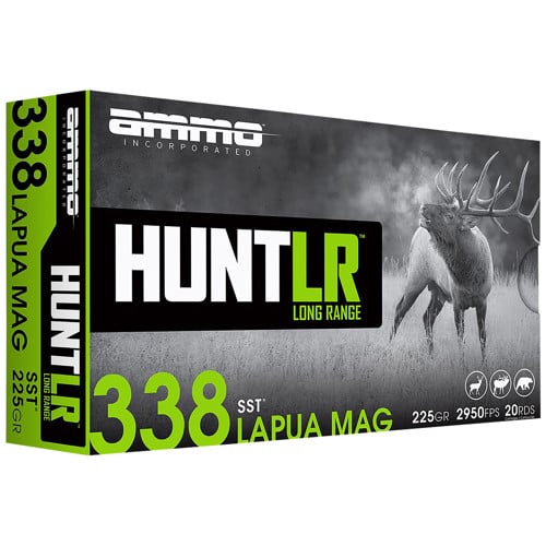 AMMO INC 338 Lapua Mag 225Gr SST Hunt LR 20rd for sale at KYGUNCO.