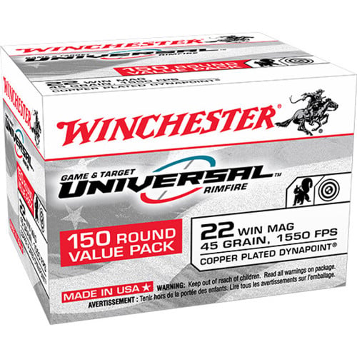 WINCHESTER AMMO 22 WMR Universal Dp SX 45Gr 150rd for sale at KYGUNCO.