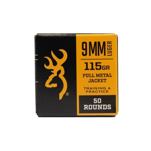 BROWNING AMMO 9mm FMJ 115Gr 50rd for sale at KYGUNCO.