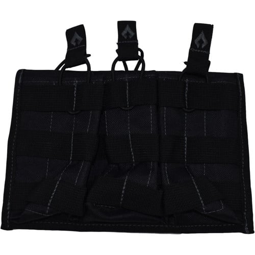 ADVANCE WARRIOR SOLUTIONS Double Mag Pouch Open Top Black Molle for sale at KYGUNCO.