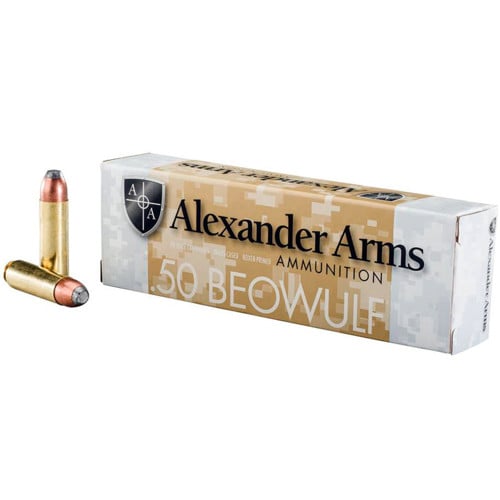 ALEXANDER ARMS 50 Beowulf 400Gr Flat Point 20rd for sale at KYGUNCO.