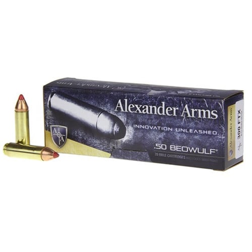 ALEXANDER ARMS 50 Beowulf 300Gr Hornady FTX 20rd for sale at KYGUNCO.