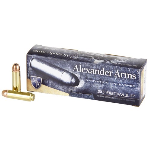 ALEXANDER ARMS 50 Beowulf 350Gr Hornady XTP Hollow Point 20rd for sale at KYGUNCO.