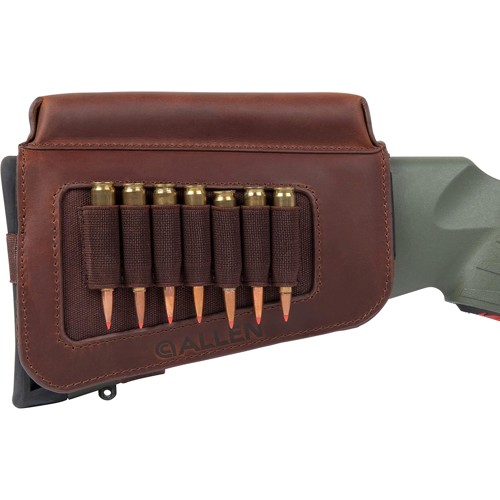ALLEN Westcliff Buttstock Cartridge Carrier 7rd Leather for sale at KYGUNCO.