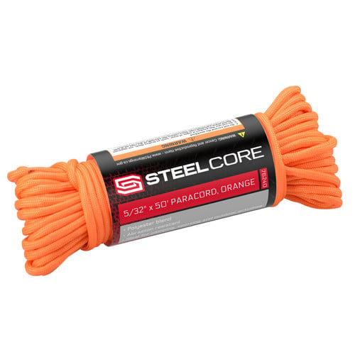 STEEL CORE 5/32"X50' Paracord Orange for sale at KYGUNCO.