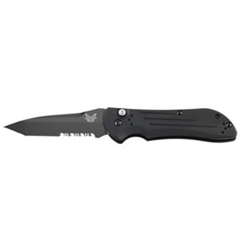 BENCHMADE Auto Stryker 3.6" Tanto Serrated Edge Coated Finis for sale at KYGUNCO.