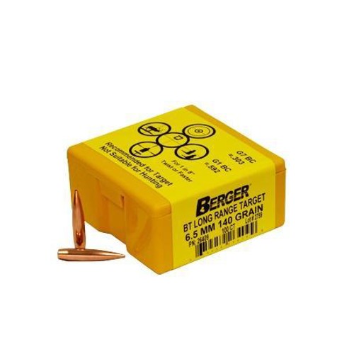 BERGER BULLETS Reloading Bullets Target Match 6.5mm 140 Grain 100rd for sale at KYGUNCO.