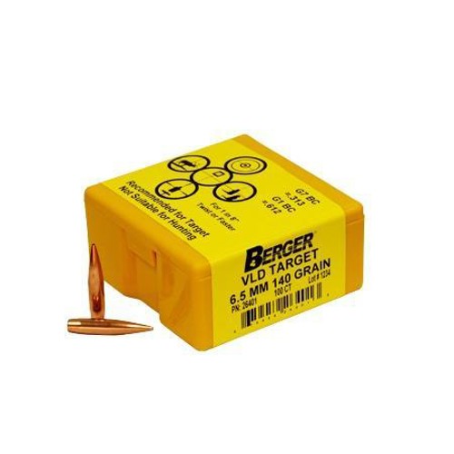 BERGER BULLETS Reloading Bullets VLD Target Long Range 6.5mm 140 Grain 100rd for sale at KYGUNCO.