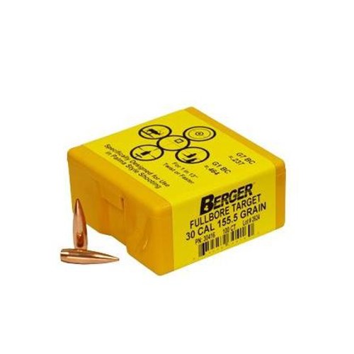BERGER BULLETS Reloading Bullets Target Match Grade 30 Cal 155.5 Grain 100rd for sale at KYGUNCO.