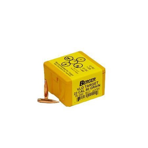 BERGER BULLETS Reloading Bullets VLD Target Long Range 22 Cal 80 Grain 100rd for sale at KYGUNCO.